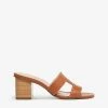 DUNE Jupe Mid-block Heel Leather Mules For Womens Tan-leather -Dune London Sales Store unnamed file 435