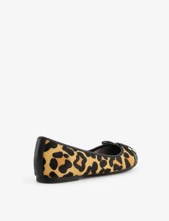 DUNE Hartlyn Leopard-print Leather Ballet Courts For Womens -Dune London Sales Store unnamed file 448