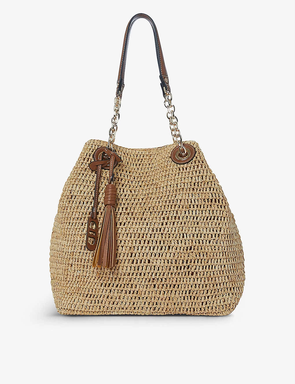 DUNE Destination Logo-embossed Raffia Woven Tote Bag For Womens Natural-raffia 3 DUNE Destination Logo-embossed Raffia Woven Tote Bag For Womens Natural-raffia