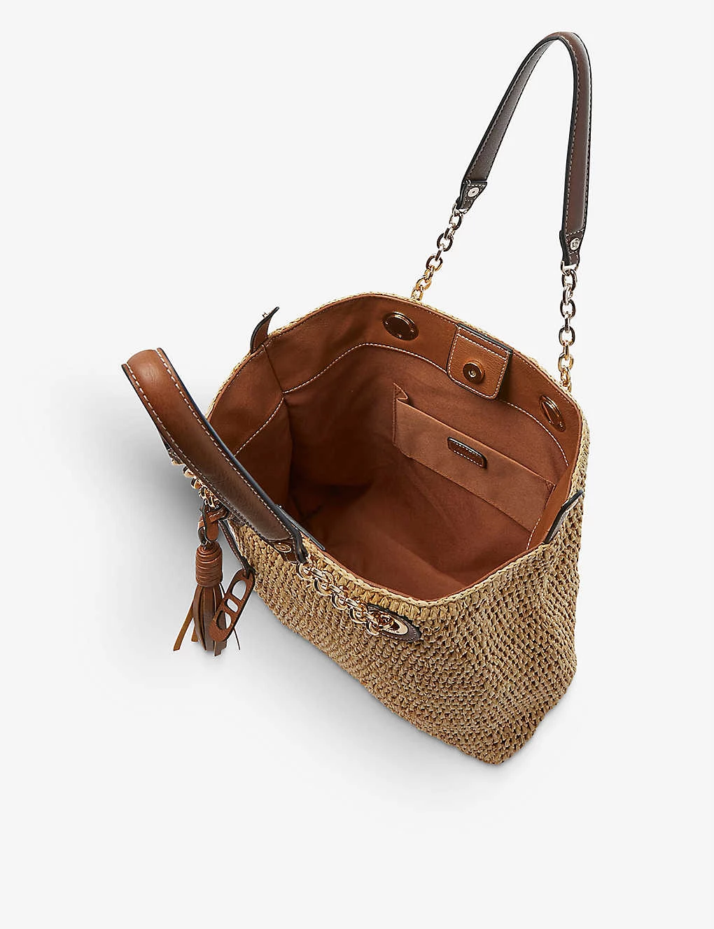 DUNE Destination Logo-embossed Raffia Woven Tote Bag For Womens Natural-raffia 4 DUNE Destination Logo-embossed Raffia Woven Tote Bag For Womens Natural-raffia - Image 2