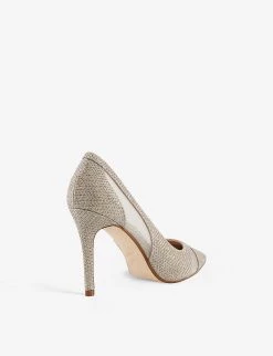 DUNE Bristal Cut-out Mesh Court Heels For Womens Gold-fabric -Dune London Sales Store unnamed file 494