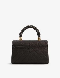 DUNE Dinks Mini Quilted Faux-leather Tote Bag For Womens Black-plain Synthetic -Dune London Sales Store unnamed file 507