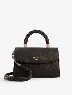 DUNE Dinks Mini Quilted Faux-leather Tote Bag For Womens Black-plain Synthetic -Dune London Sales Store unnamed file 508
