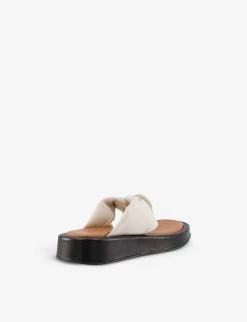 DUNE Landmark Two-post Padded-leather Slides For Womens Ecru-leather -Dune London Sales Store unnamed file 512