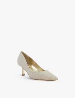 DUNE Anastasia Metallic Woven Courts For Womens Gold-fabric -Dune London Sales Store unnamed file 520