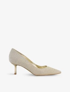 DUNE Anastasia Metallic Woven Courts For Womens Gold-fabric -Dune London Sales Store unnamed file 522