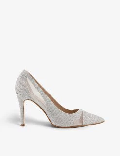 DUNE Banquet Cut-out Mesh Court Heels For Womens Silver-fabric -Dune London Sales Store unnamed file 550