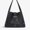 DUNE Dixen Leather Shoulder Bag For Womens Black-plain Synthetic