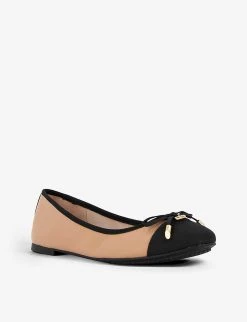 DUNE Hartlyn Leather Ballerina Pumps For Womens Camel-leather -Dune London Sales Store unnamed file 590