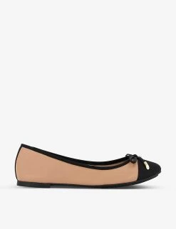 DUNE Hartlyn Leather Ballerina Pumps For Womens Camel-leather -Dune London Sales Store unnamed file 592