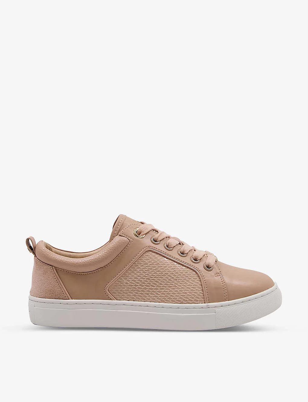 DUNE Estee Embossed Faux-leather Low-top Trainers For Womens Blush-synthetic 7 DUNE Estee Embossed Faux-leather Low-top Trainers For Womens Blush-synthetic - Image 5