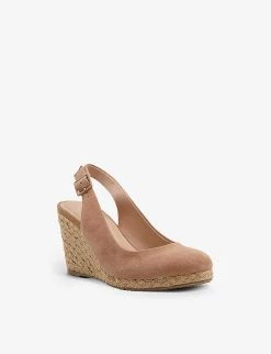 DUNE Codi Slingback Espadrille-wedge Leather Sandals For Womens Camel-suede -Dune London Sales Store unnamed file 600