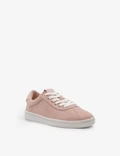 DUNE Eureka Laser-cut Suede Low-top Trainers For Womens Pink-suede -Dune London Sales Store unnamed file 605