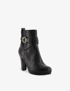 DUNE Oreana Buckle-detail Leather Ankle Boots For Womens Black-leather -Dune London Sales Store unnamed file 619