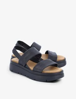 DUNE Location Padded Leather Flatform Sandals For Womens Black-leather -Dune London Sales Store unnamed file 633