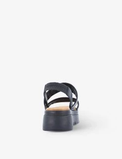 DUNE Location Padded Leather Flatform Sandals For Womens Black-leather -Dune London Sales Store unnamed file 634