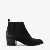 DUNE Payger Block-heel Suede Chelsea Boots For Womens Black-nubuck -Dune London Sales Store unnamed file 645