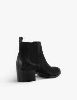 DUNE Payger Block-heel Suede Chelsea Boots For Womens Black-nubuck -Dune London Sales Store unnamed file 646