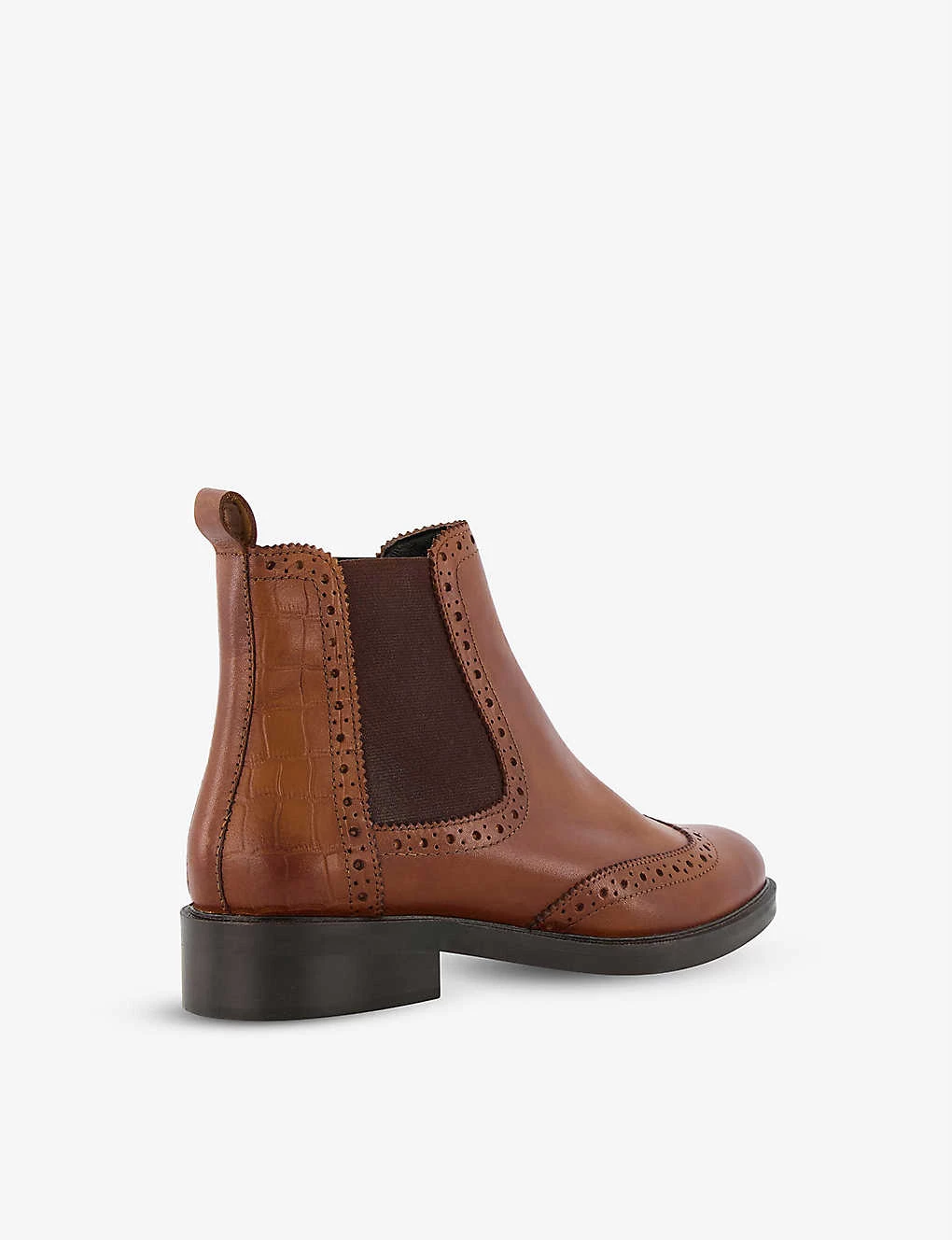 DUNE Quest Brogue Leather Chelsea Ankle Boots For Womens Tan-leather 4 DUNE Quest Brogue Leather Chelsea Ankle Boots For Womens Tan-leather - Image 2