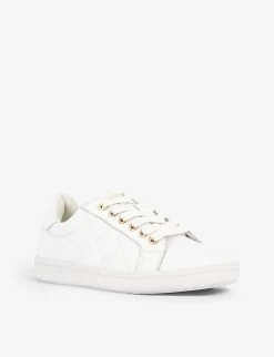 DUNE Excited Quilted-leather Low-top Trainers For Womens White-leather 9 DUNE Excited Quilted-leather Low-top Trainers For Womens White-leather -Dune London Sales Store unnamed file 677