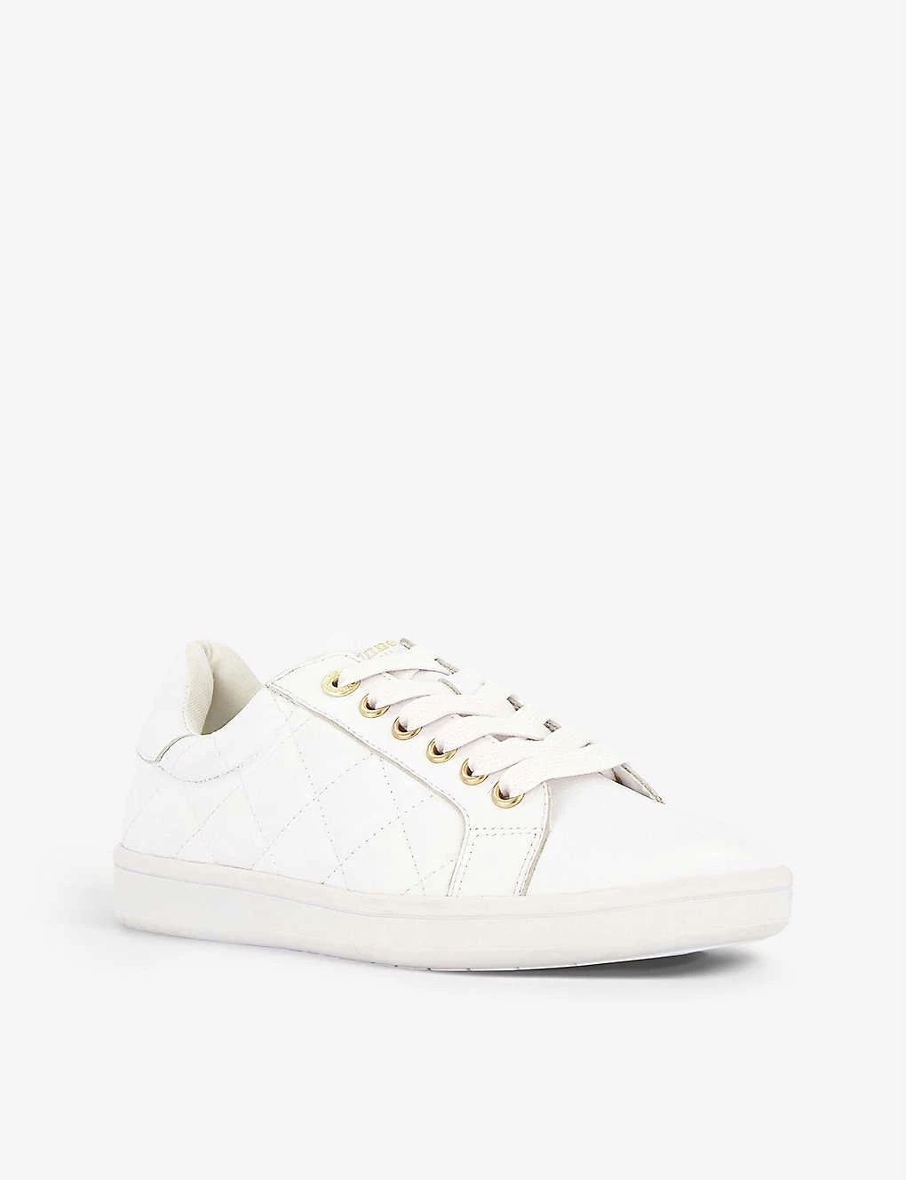 DUNE Excited Quilted-leather Low-top Trainers For Womens White-leather 5 DUNE Excited Quilted-leather Low-top Trainers For Womens White-leather - Image 3