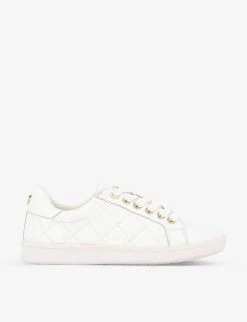 DUNE Excited Quilted-leather Low-top Trainers For Womens White-leather 11 DUNE Excited Quilted-leather Low-top Trainers For Womens White-leather -Dune London Sales Store unnamed file 679