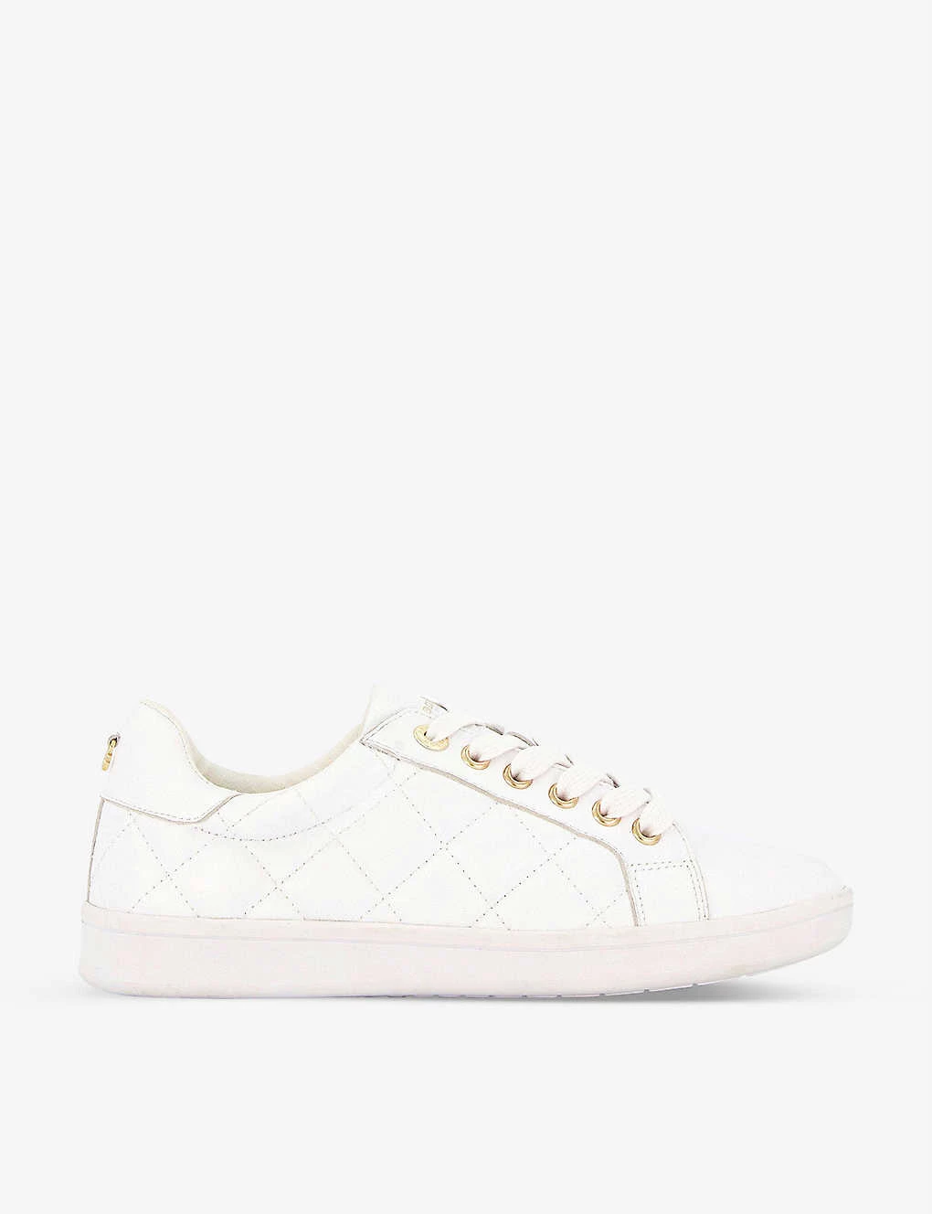 DUNE Excited Quilted-leather Low-top Trainers For Womens White-leather 7 DUNE Excited Quilted-leather Low-top Trainers For Womens White-leather - Image 5
