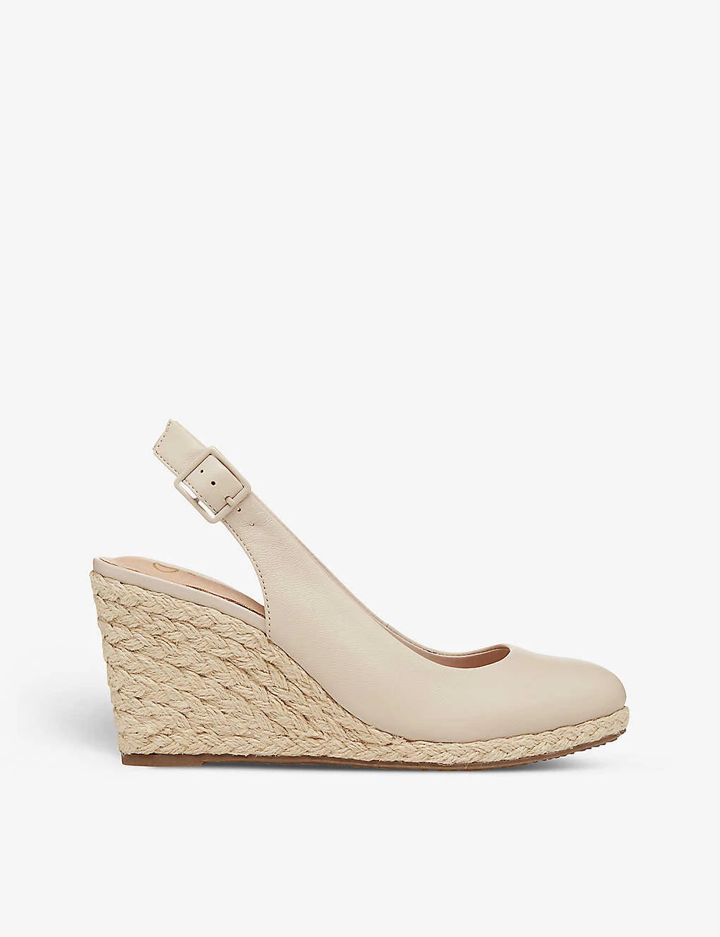 DUNE Codi Slingback Espadrille-wedge Leather Sandals For Womens Ecru-leather 7 DUNE Codi Slingback Espadrille-wedge Leather Sandals For Womens Ecru-leather - Image 5