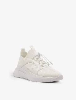 DUNE Elles Toggle-lace Knitted Trainers For Womens White-fabric -Dune London Sales Store unnamed file 713