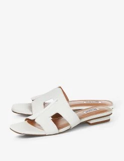 DUNE Loupe Cut Out-strap Leather Sandals For Womens White-leather 9 DUNE Loupe Cut Out-strap Leather Sandals For Womens White-leather -Dune London Sales Store unnamed file 718