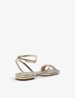 DUNE Novell Crystal-embellished Faux-leather Sandals For Womens Gold-synthetic -Dune London Sales Store unnamed file 738