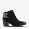 DUNE Pinna Western Heeled Suede Ankle Boots For Womens Black-nubuck -Dune London Sales Store unnamed file 745