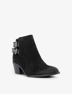 DUNE Pinna Western Heeled Suede Ankle Boots For Womens Black-nubuck 9 DUNE Pinna Western Heeled Suede Ankle Boots For Womens Black-nubuck -Dune London Sales Store unnamed file 747