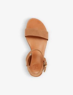 DUNE Londons Two-part Flat Nubuck Leather Sandals For Womens Camel-nubuck -Dune London Sales Store unnamed file 770