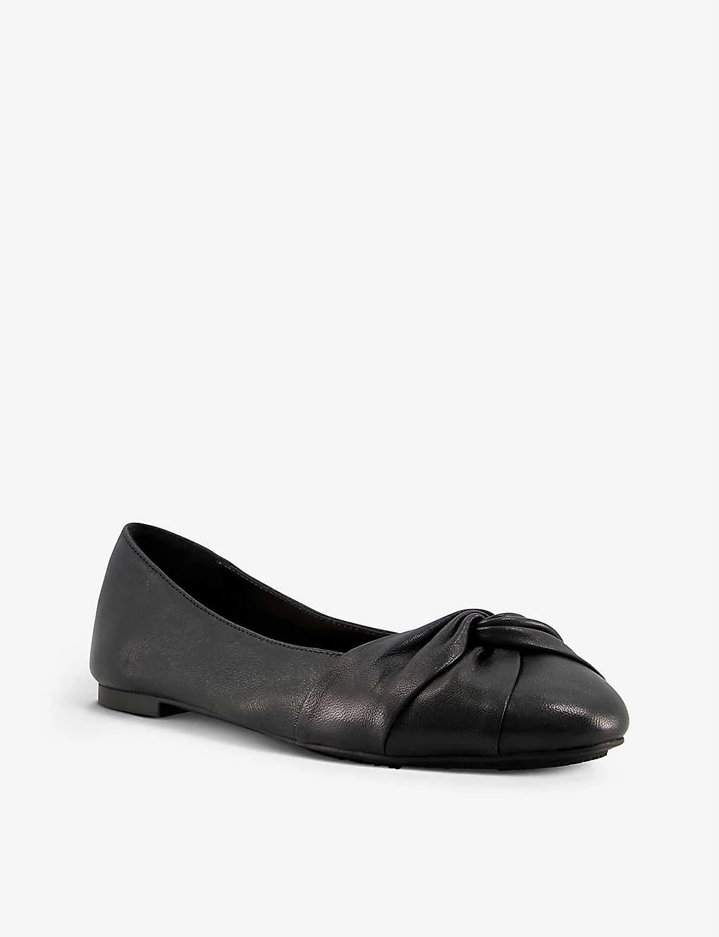 DUNE Hanson Twist-knot Leather Ballet Flats For Womens Black-leather 5 DUNE Hanson Twist-knot Leather Ballet Flats For Womens Black-leather - Image 3