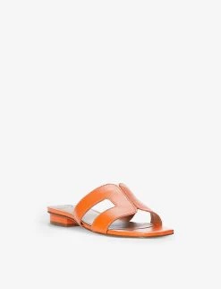 DUNE Loupe Open-toe Leather Sandals For Womens Orange-leather -Dune London Sales Store unnamed file 793