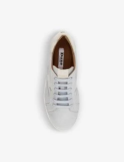 DUNE Energised Lightning Bolt-motif Nubuck-leather Low-top Trainers For Womens Blue-nubuck -Dune London Sales Store unnamed file 798