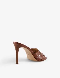 DUNE Morias Lattice-strap Heeled Leather Sandals For Womens Tan-leather -Dune London Sales Store unnamed file 8