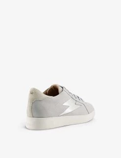DUNE Energised Lightning Bolt-motif Nubuck-leather Low-top Trainers For Womens Blue-nubuck -Dune London Sales Store unnamed file 800