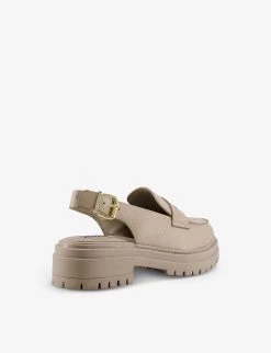 DUNE Grappa Slingback Leather Loafers For Womens Cream-leather -Dune London Sales Store unnamed file 810