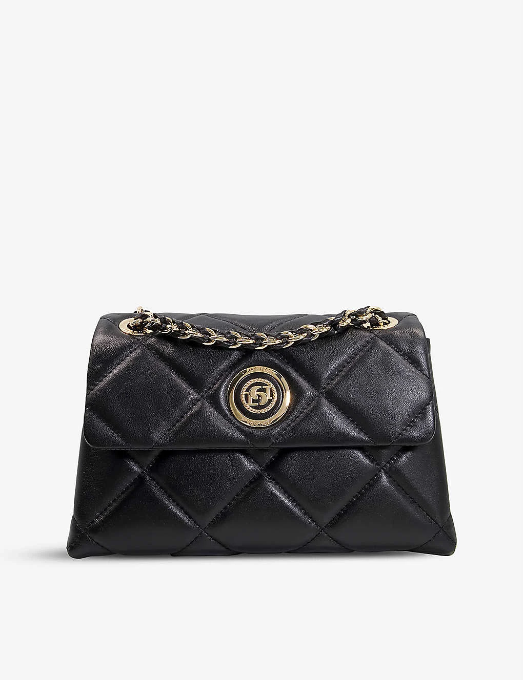 DUNE Duchess Medium Quilted-leather Shoulder Bag For Womens Black-leather 6 DUNE Duchess Medium Quilted-leather Shoulder Bag For Womens Black-leather - Image 4