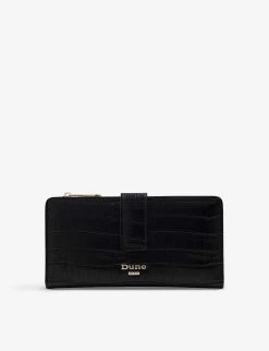 DUNE Klim Croc-embossed Faux-leather Purse For Womens Black-synthetic -Dune London Sales Store unnamed file 819