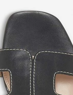 DUNE Loupe Leather Sandals For Womens Black-leather -Dune London Sales Store unnamed file 828