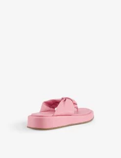 DUNE Landmark Two-post Padded-leather Slides For Womens Pink-leather -Dune London Sales Store unnamed file 862