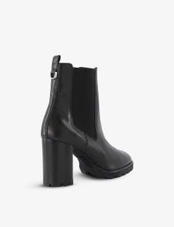 DUNE Patrine Leather Heeled Chelsea Boots For Womens Black-leather -Dune London Sales Store unnamed file 885