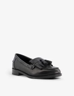 DUNE Kilted Tassel-embellished Leather Loafers For Womens Black-leather -Dune London Sales Store unnamed file 899