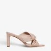 DUNE Magnet Twist-knot Heeled Leather Mules For Womens Ecru-leather -Dune London Sales Store unnamed file 902