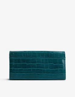DUNE Keeping Mock-croc Faux-leather Purse For Womens Teal-synthetic -Dune London Sales Store unnamed file 913