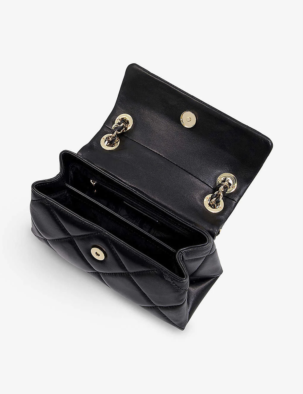 DUNE Duchess Small Quilted-leather Shoulder Bag For Womens Black-leather 4 DUNE Duchess Small Quilted-leather Shoulder Bag For Womens Black-leather - Image 2