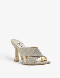 DUNE Melow Cross-strap Woven Mules For Womens Gold-fabric 9 DUNE Melow Cross-strap Woven Mules For Womens Gold-fabric -Dune London Sales Store unnamed file 926